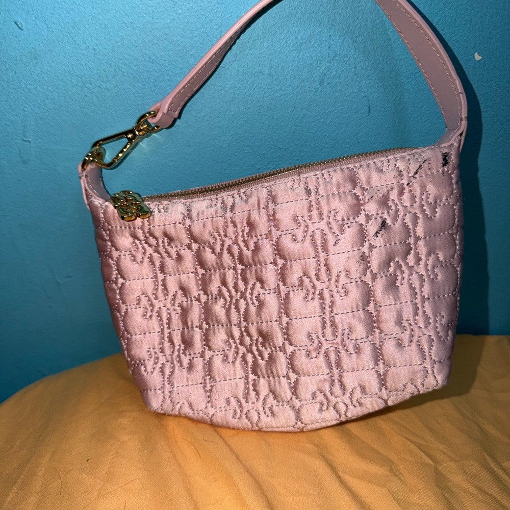 Ganni Light Pink Quilted Shoulder Bag